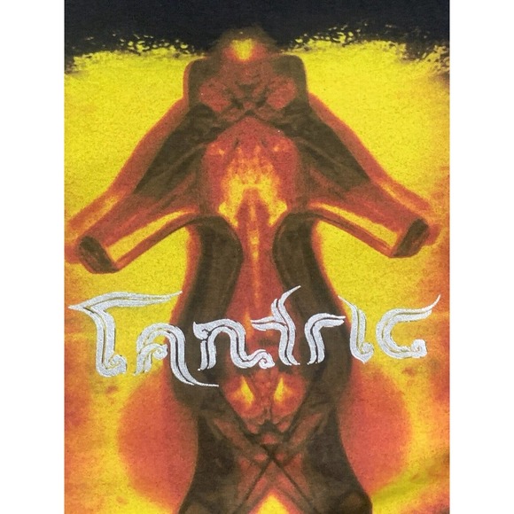 Vintage Tantric Rock Band 2001 Front Back Graphic Black Tee Shirt Size L - Picture 3 of 11